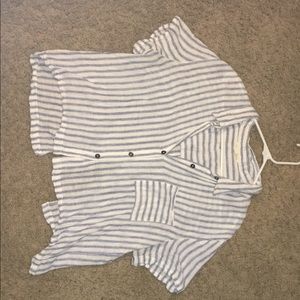 Crop striped shirt